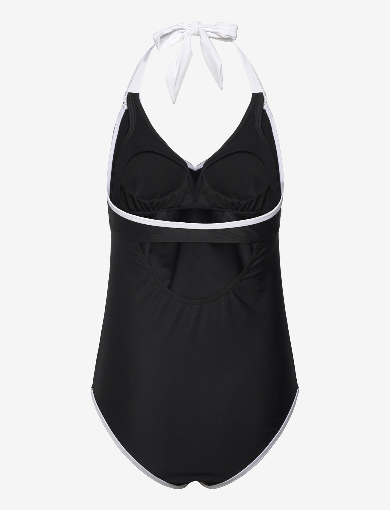 Mamalicious - MLBLAIR HALTER CONTRAST HC SWIMSUIT 2F - badedragter - black - 2