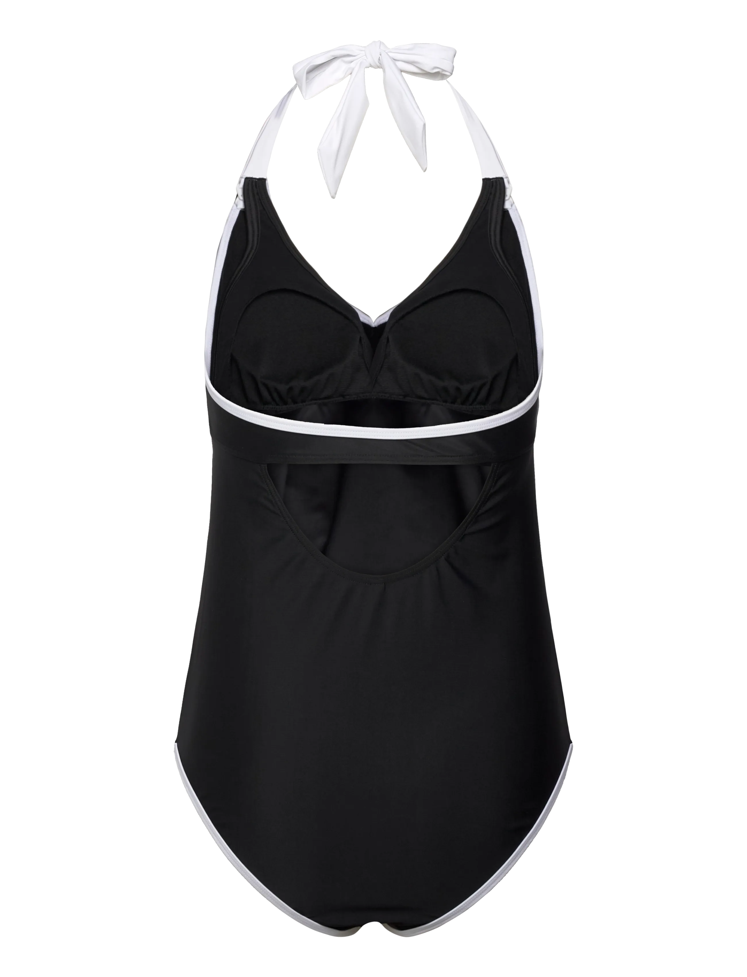 Mamalicious - MLBLAIR HALTER CONTRAST HC SWIMSUIT 2F - badeanzüge - black - 2