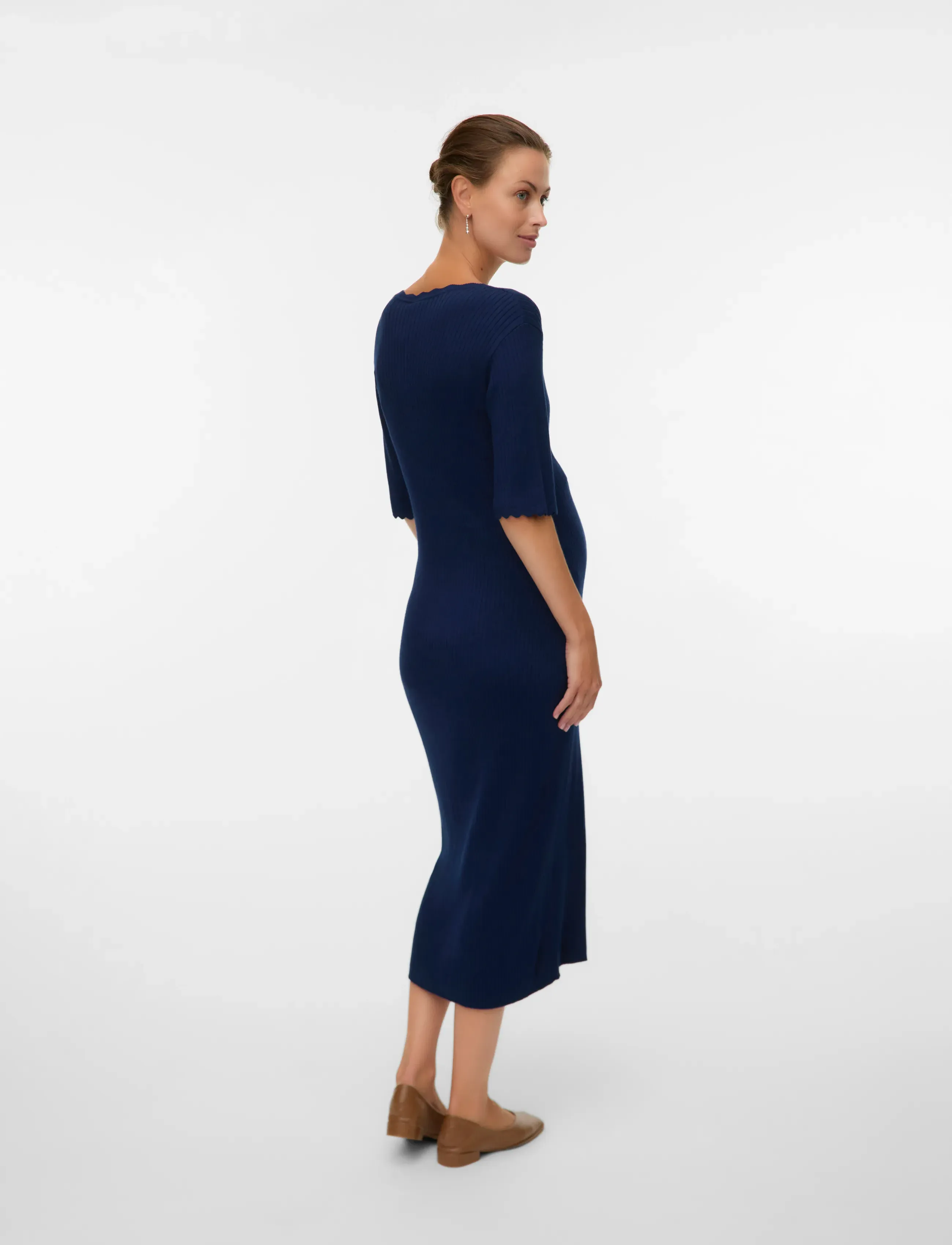 Mamalicious - MLELISA TESS 2/4 KNIT ABK DRESS 2F - knitted dresses - pageant blue - 2