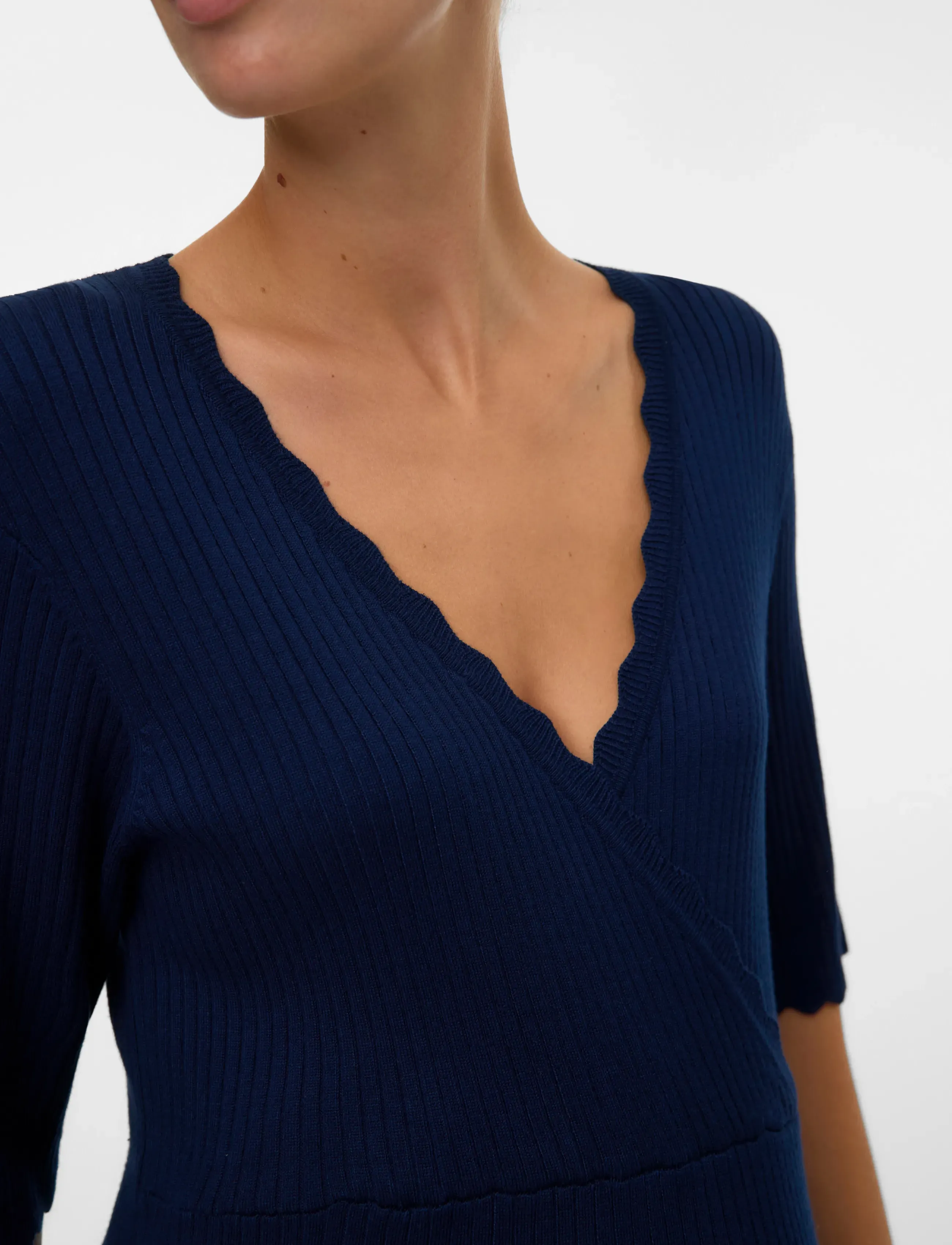 Mamalicious - MLELISA TESS 2/4 KNIT ABK DRESS 2F - knitted dresses - pageant blue - 5