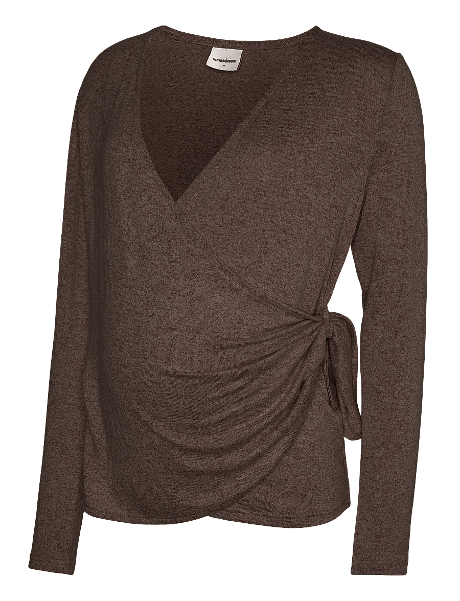 Mamalicious - MLKIRA TESS LS JRS TOP 2F - oberteile - chocolate brown - 1