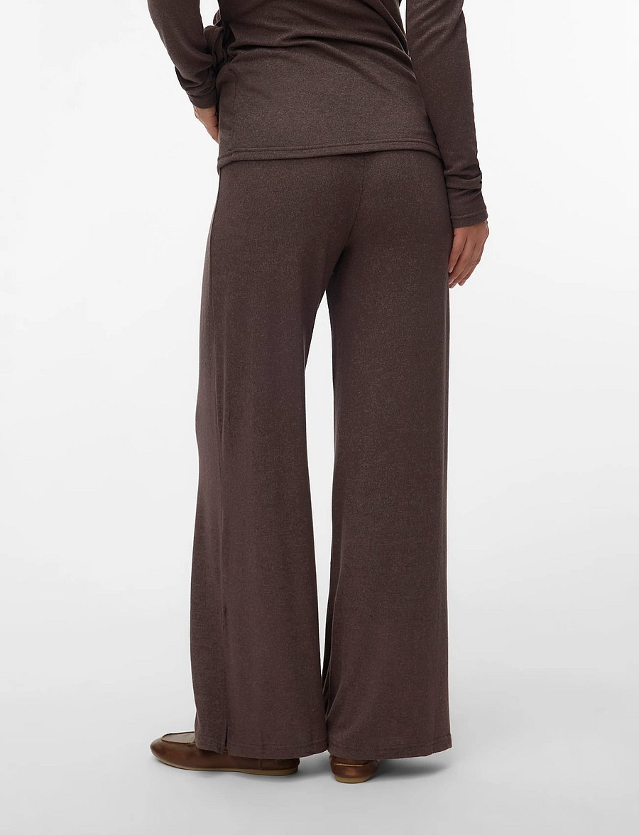 Mamalicious - MLKIRA WIDE JRS PANTS HW - nederdelar - chocolate brown - 2