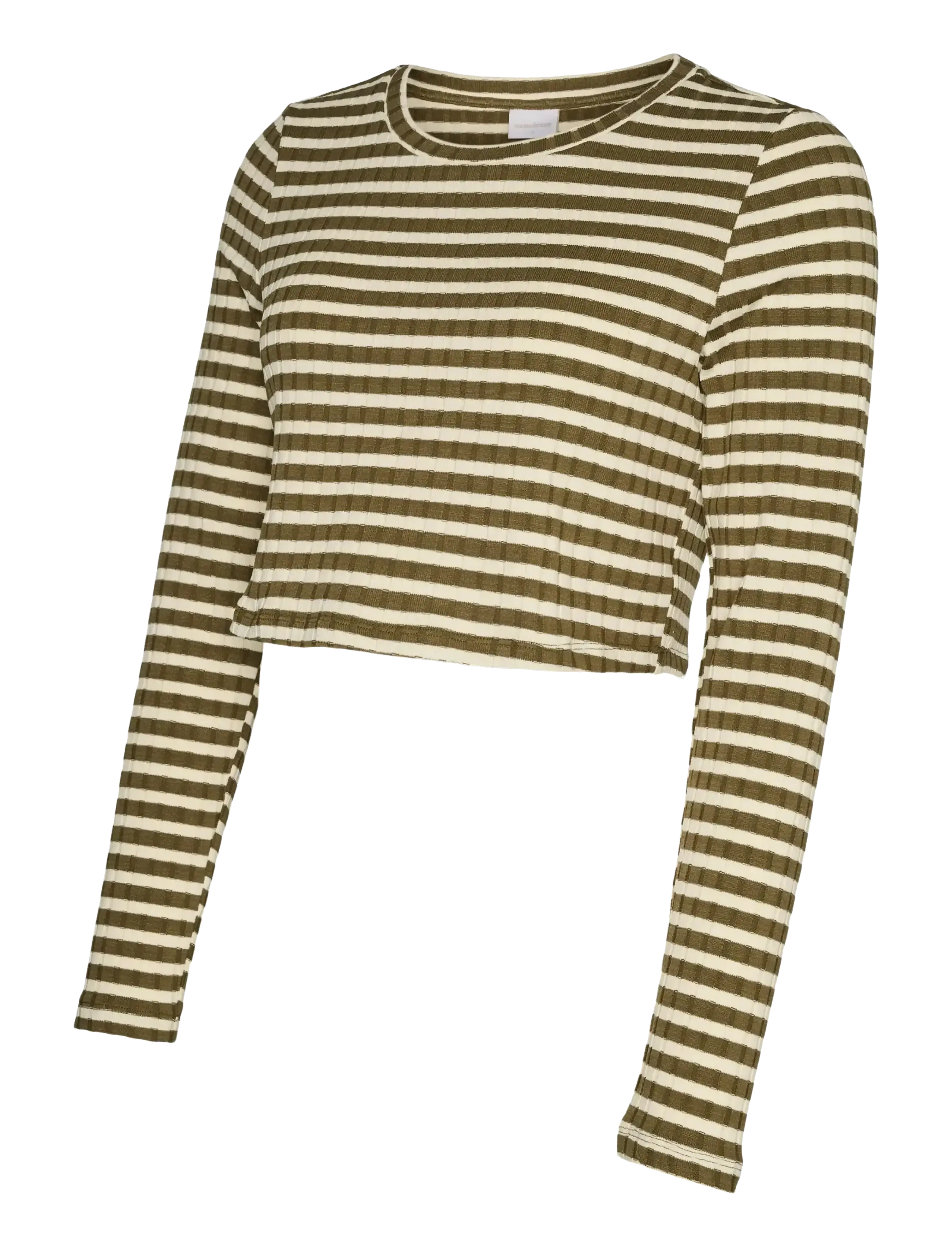 Mamalicious MLELOISE LS JRS CROP TOP - Umstandsmode - SNOW WHITE / brown