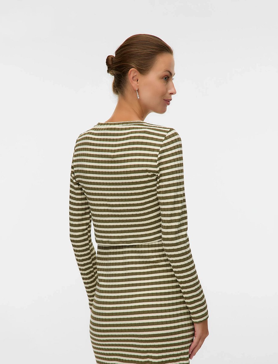 Mamalicious - MLELOISE LS JRS CROP TOP - overdeler - snow white - 2
