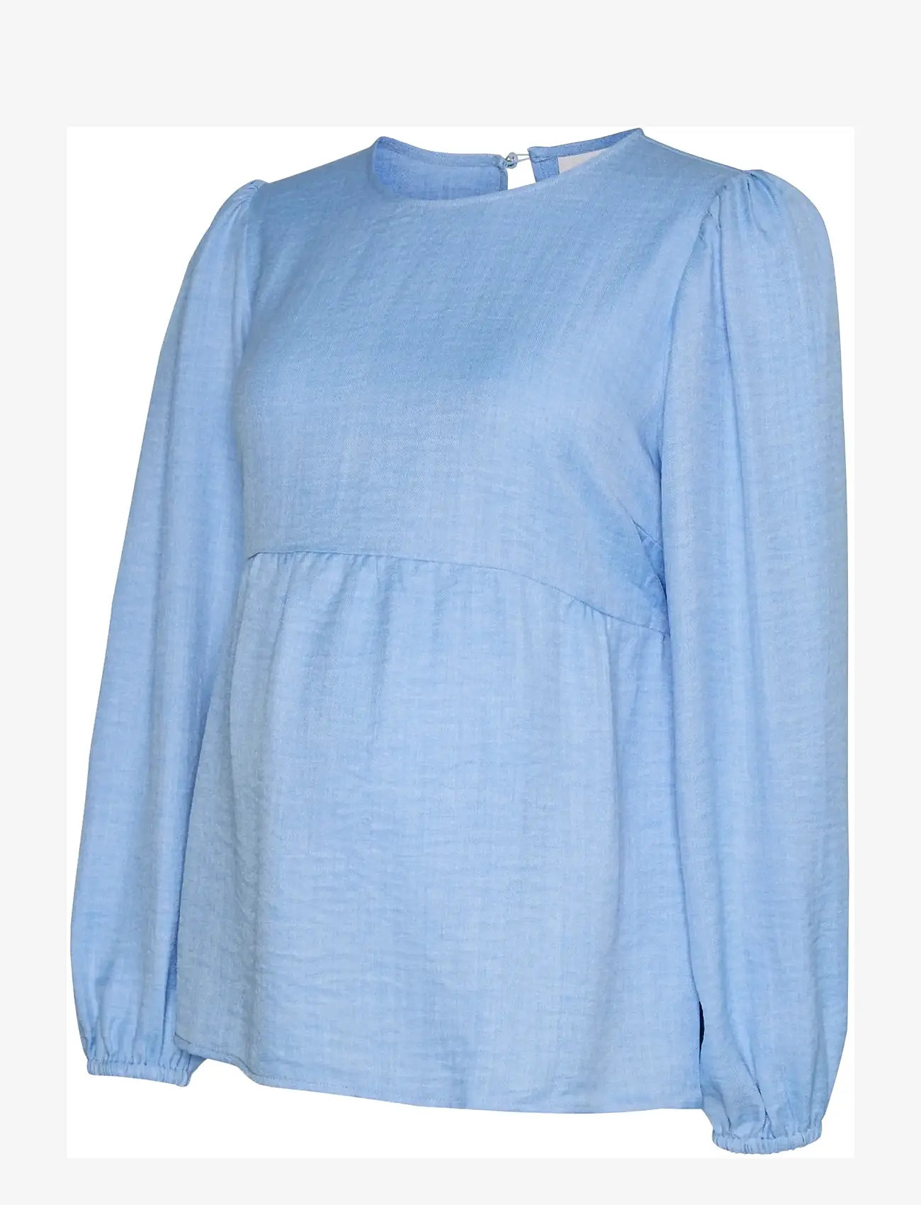 Mamalicious - MLLIFINA L/S WO TOP - long sleeved blouses - brunnera blue - 1