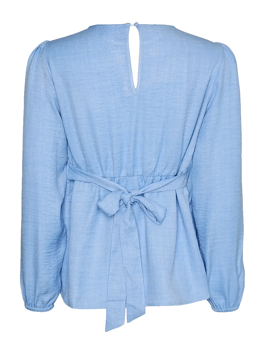 Mamalicious - MLLIFINA L/S WO TOP - langärmelige blusen - brunnera blue - 2