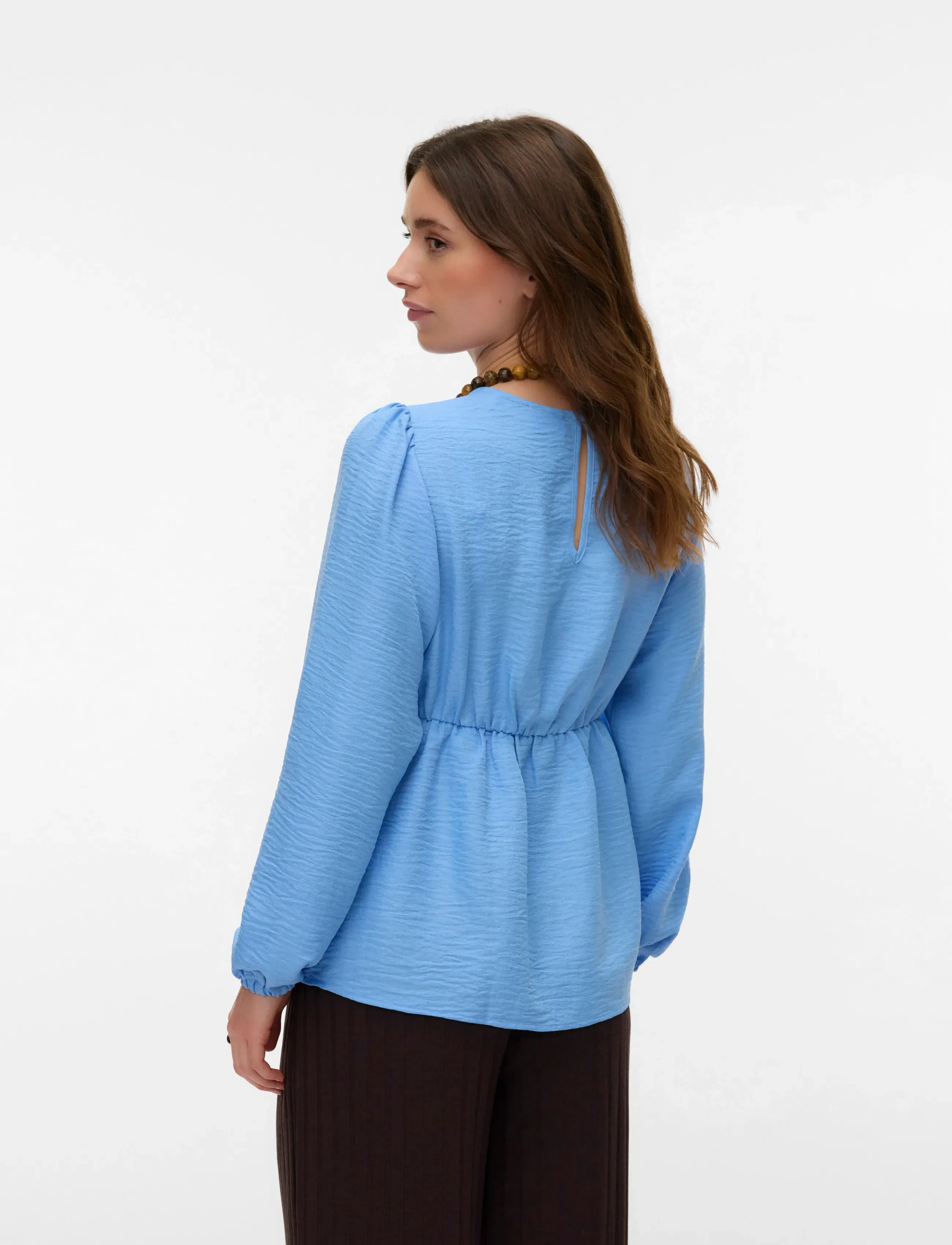 Mamalicious - MLLIFINA L/S WO TOP - långärmade blusar - brunnera blue - 3