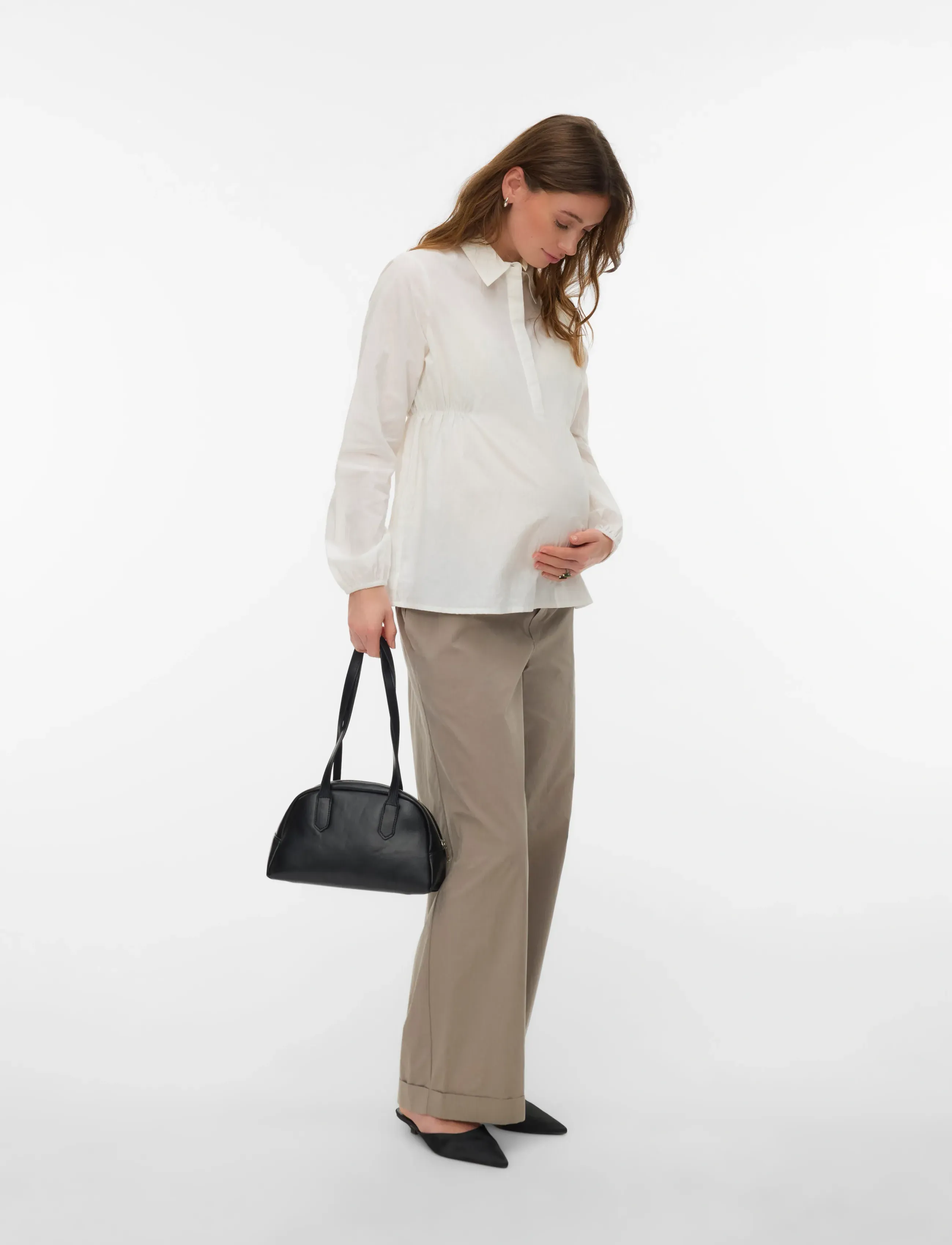 Mamalicious - MLVILDA WIDE PANT - festmode zu outlet-preisen - moon rock - 3