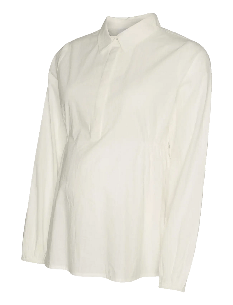 Mamalicious - MLZOEY LIA L/S WO TOP - langärmlige blusen - snow white - 1