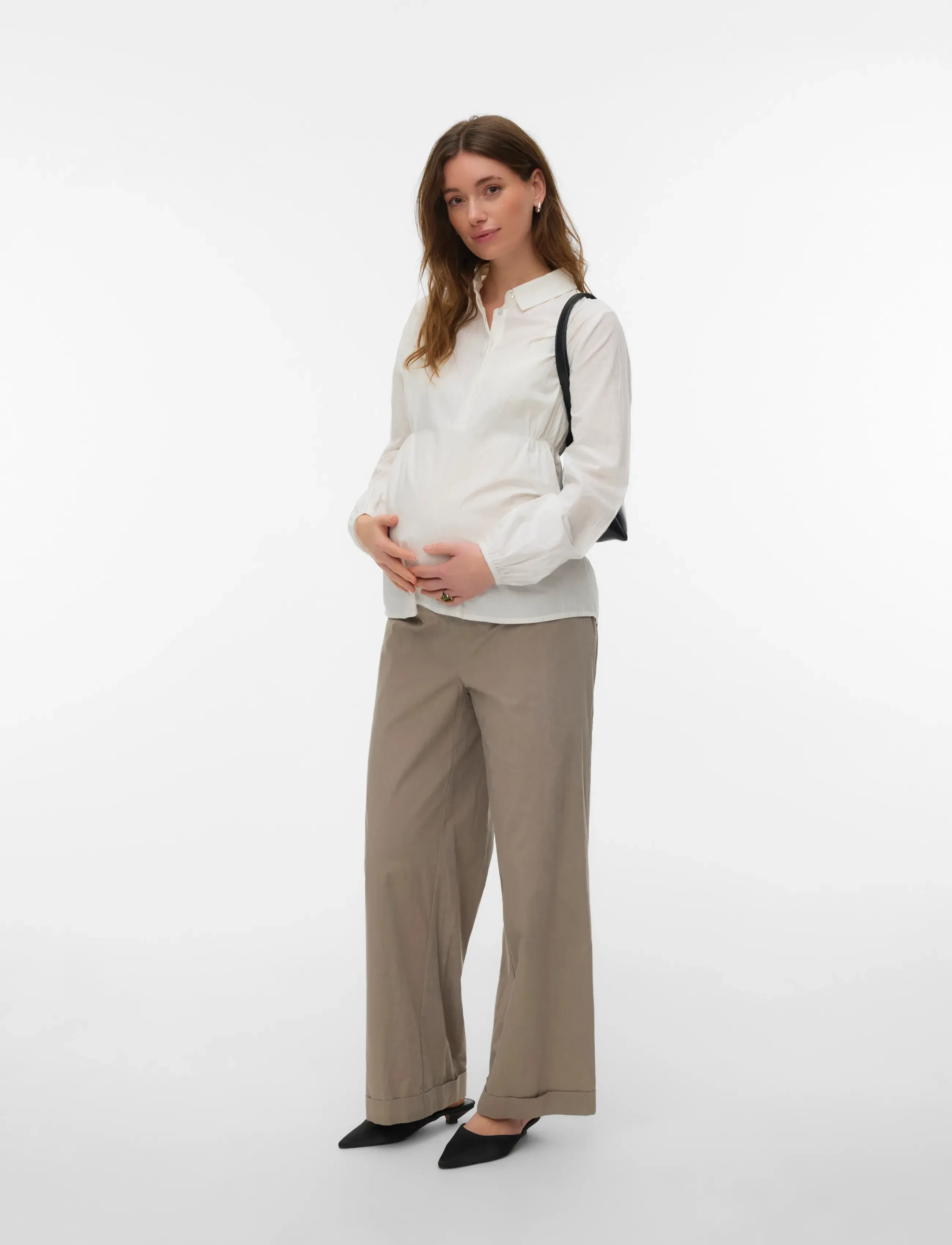 Mamalicious - MLZOEY LIA L/S WO TOP - langærmede bluser - snow white - 3