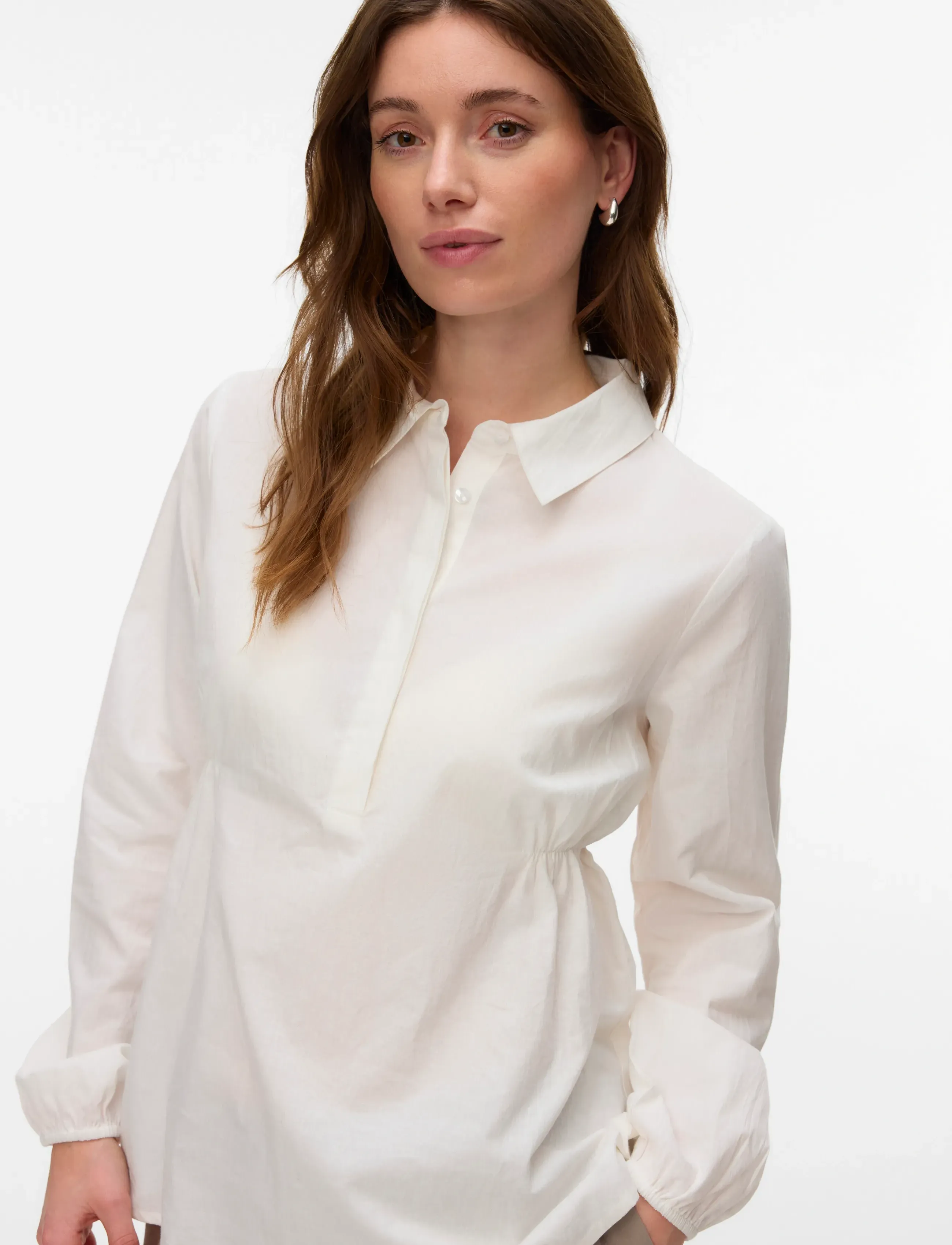 Mamalicious - MLZOEY LIA L/S WO TOP - langærmede bluser - snow white - 5