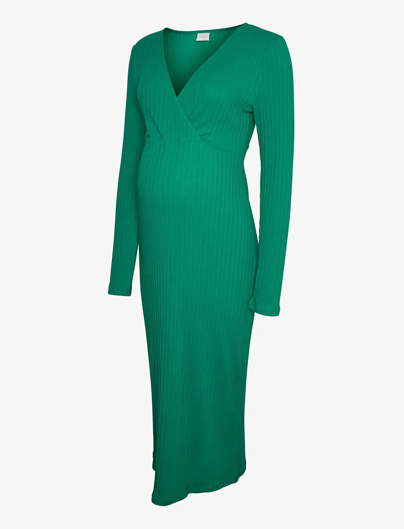 Mamalicious - MLLIONA TESS LS JRS MIDI DRESS 2F - stickade klänningar - bosphorus - 1