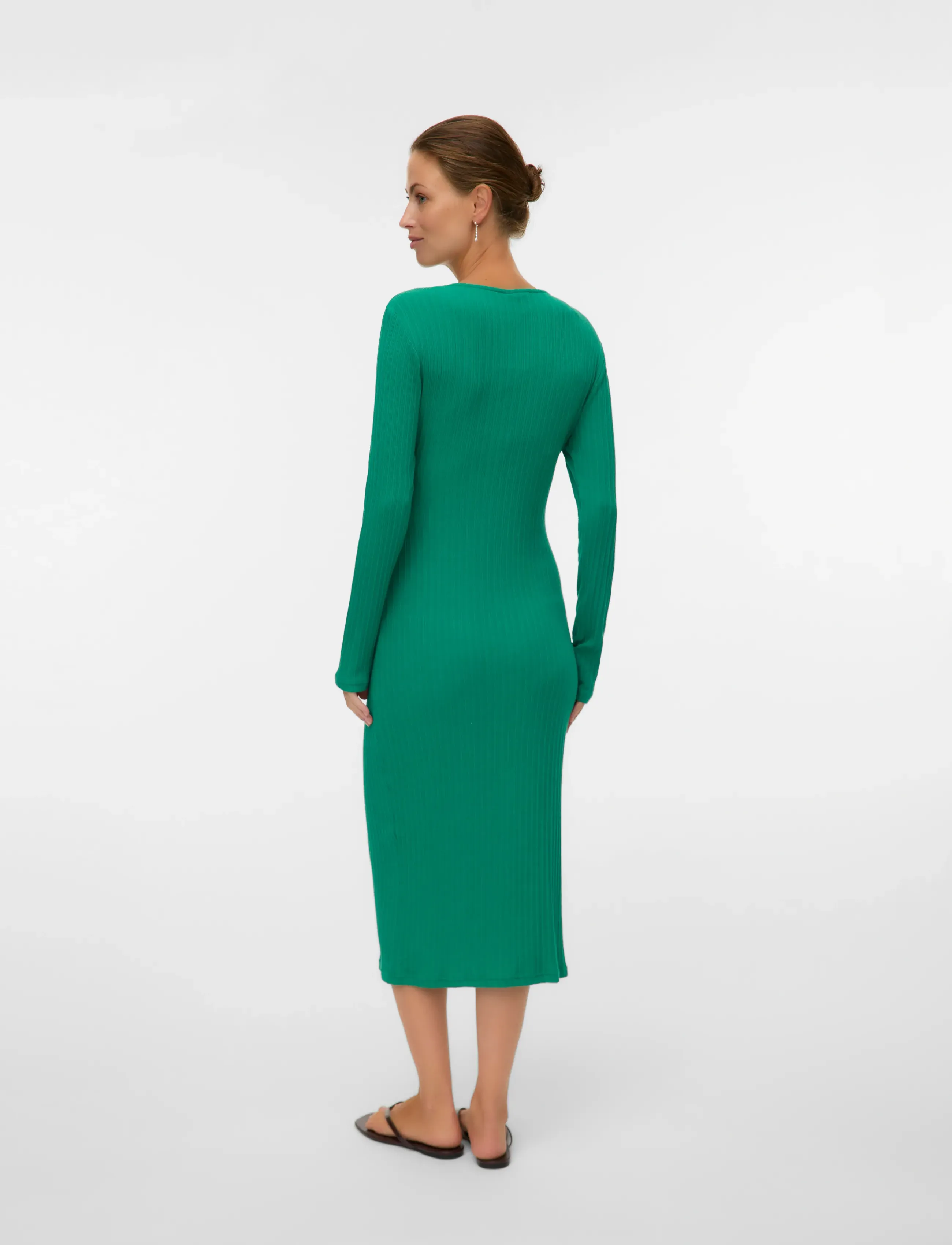 Mamalicious - MLLIONA TESS LS JRS MIDI DRESS 2F - strikkjoler - bosphorus - 2