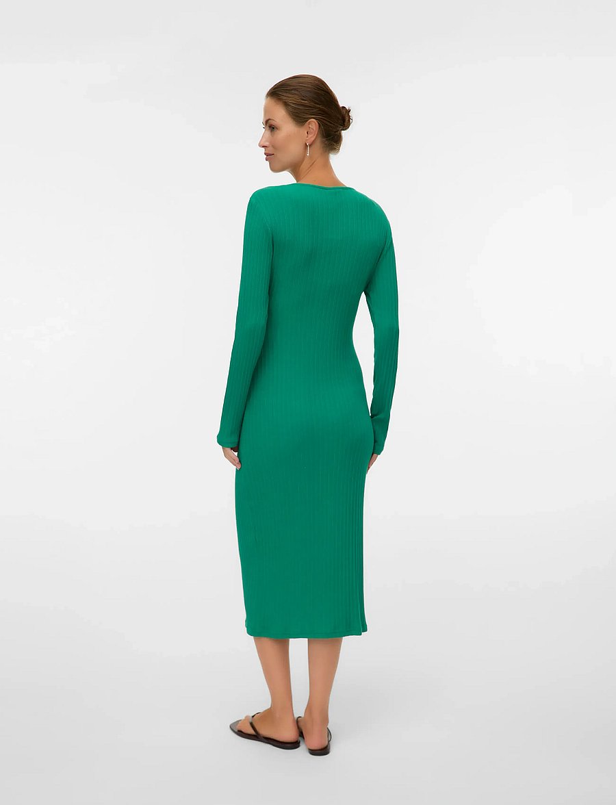 Mamalicious - MLLIONA TESS LS JRS MIDI DRESS 2F - strickkleider - bosphorus - 2