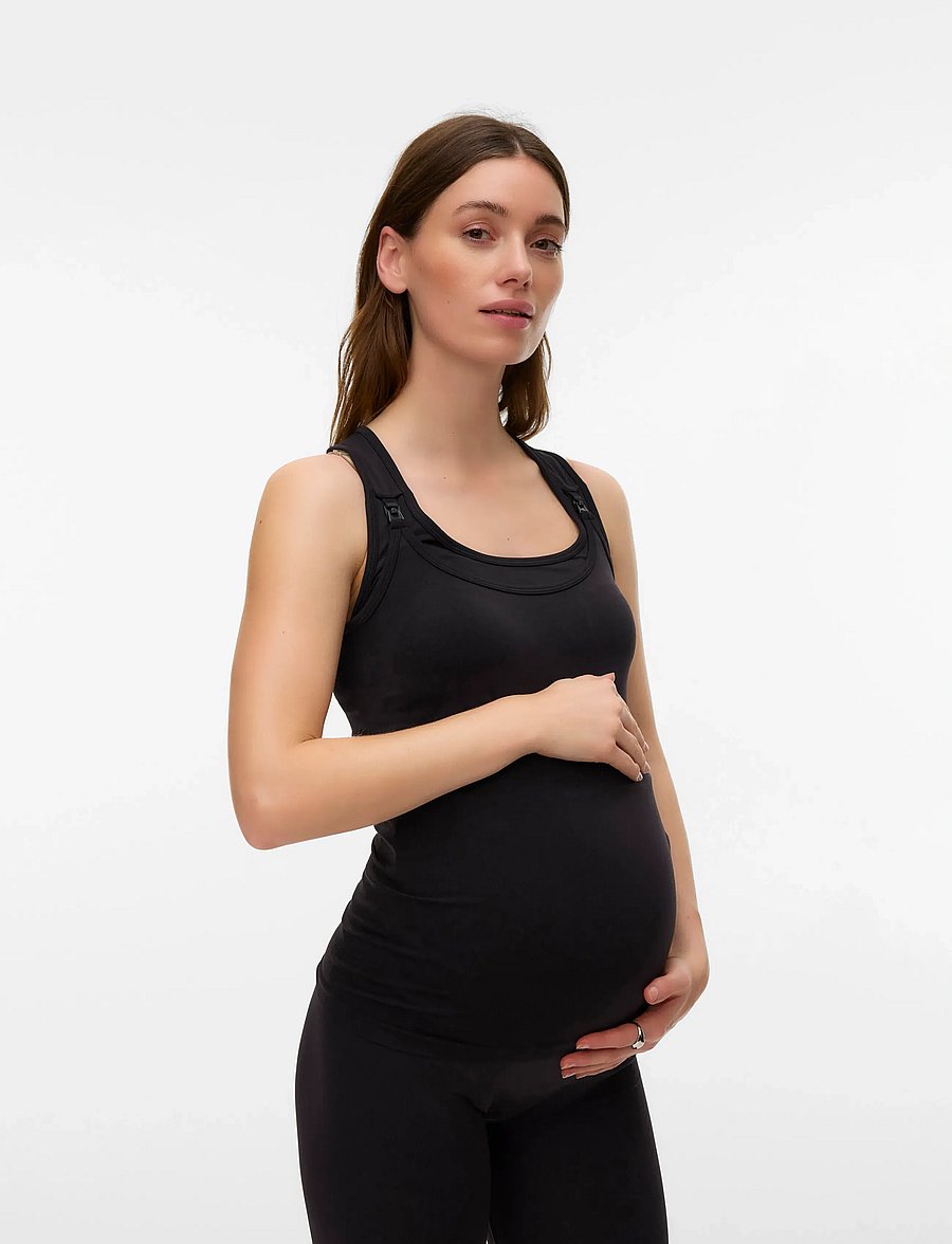 Mamalicious - MLACTIVE SIMONE SL NURSING TOP 2F - black - 1