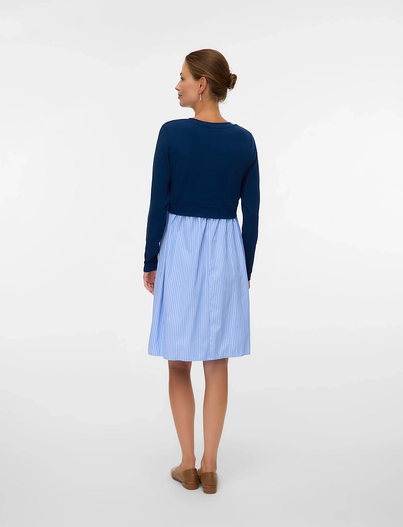 Mamalicious - MLANNIE JUNE LS MIX ABK DRESS 2F - sommerkleider - pageant blue - 2