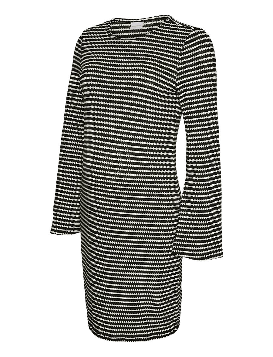 Mamalicious - MLGABBY LS SHORT JRS DRESS - kootud kleidid - black - 1