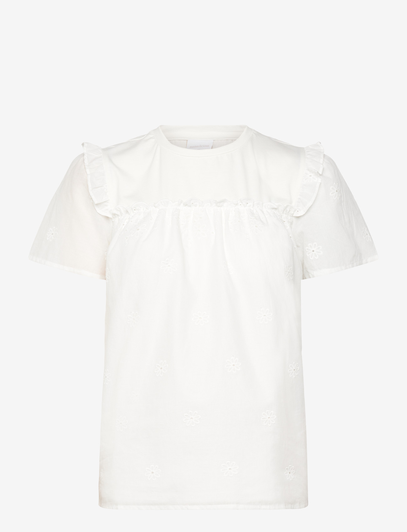 Mamalicious - MLDORA S/S WO TOP - oberteile - snow white - 1