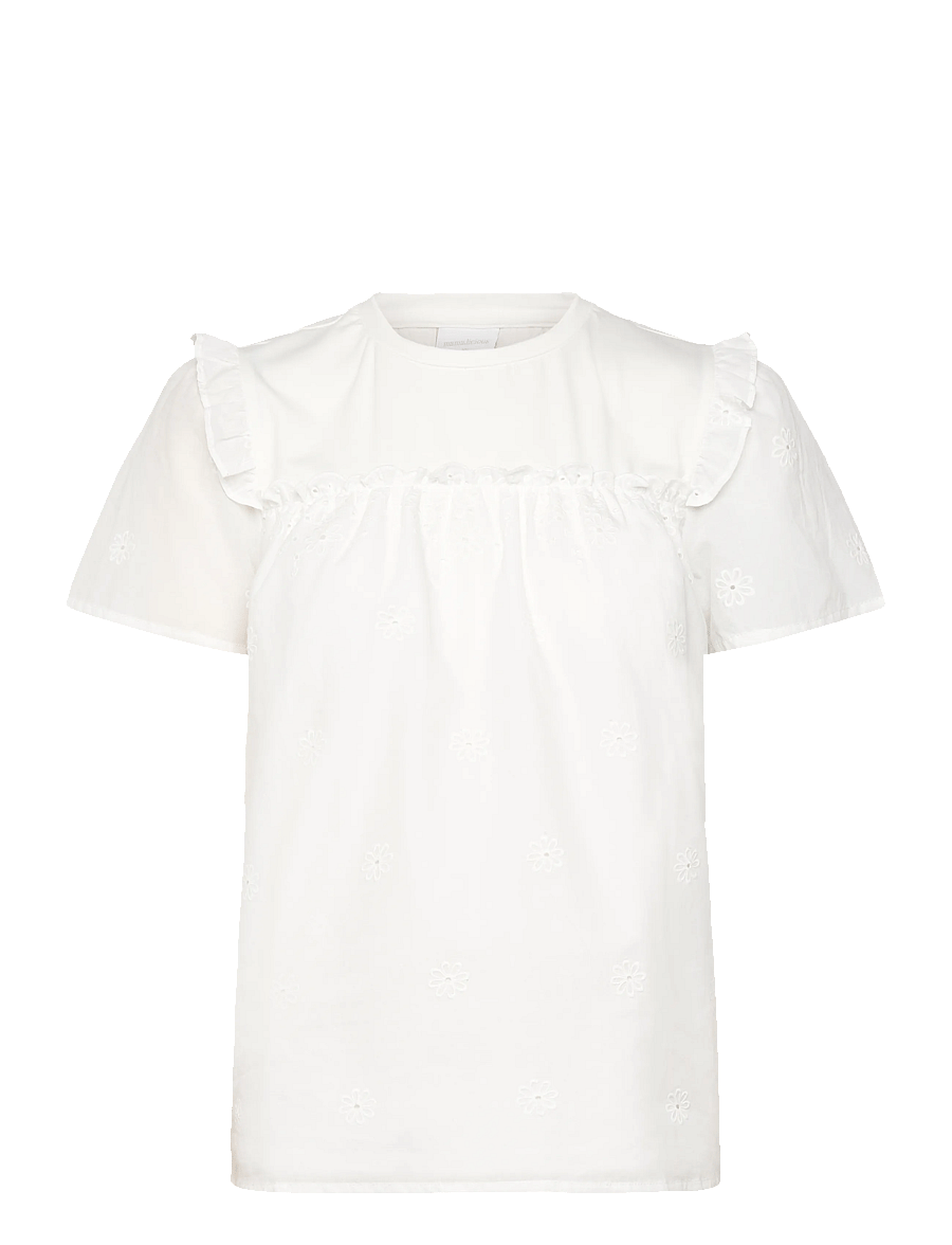Mamalicious - MLDORA S/S WO TOP - alussärgid - snow white - 1