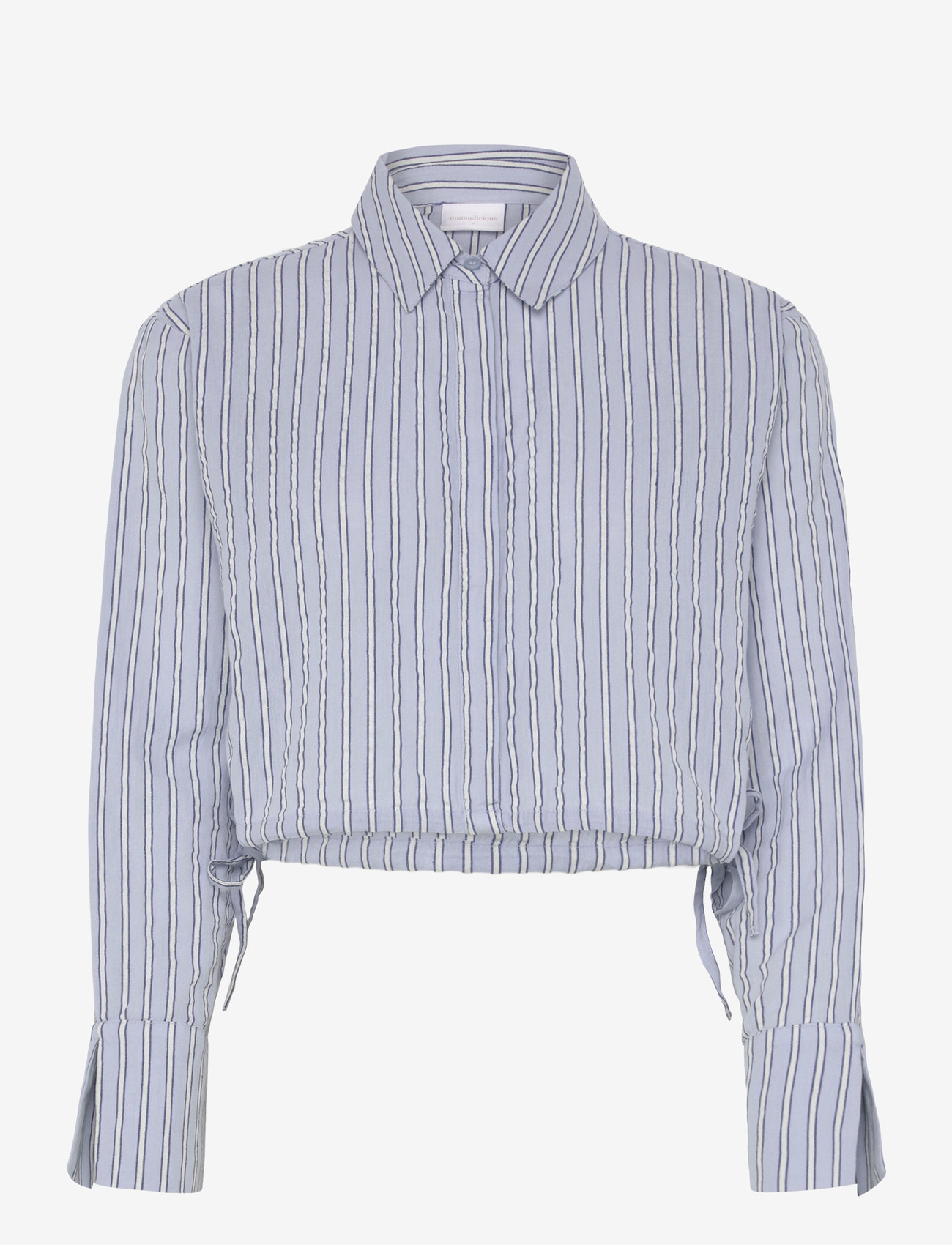 Mamalicious - MLASTA LIA L/S WO SHORT SHIRT 2F - oberteile - brunnera blue - 0