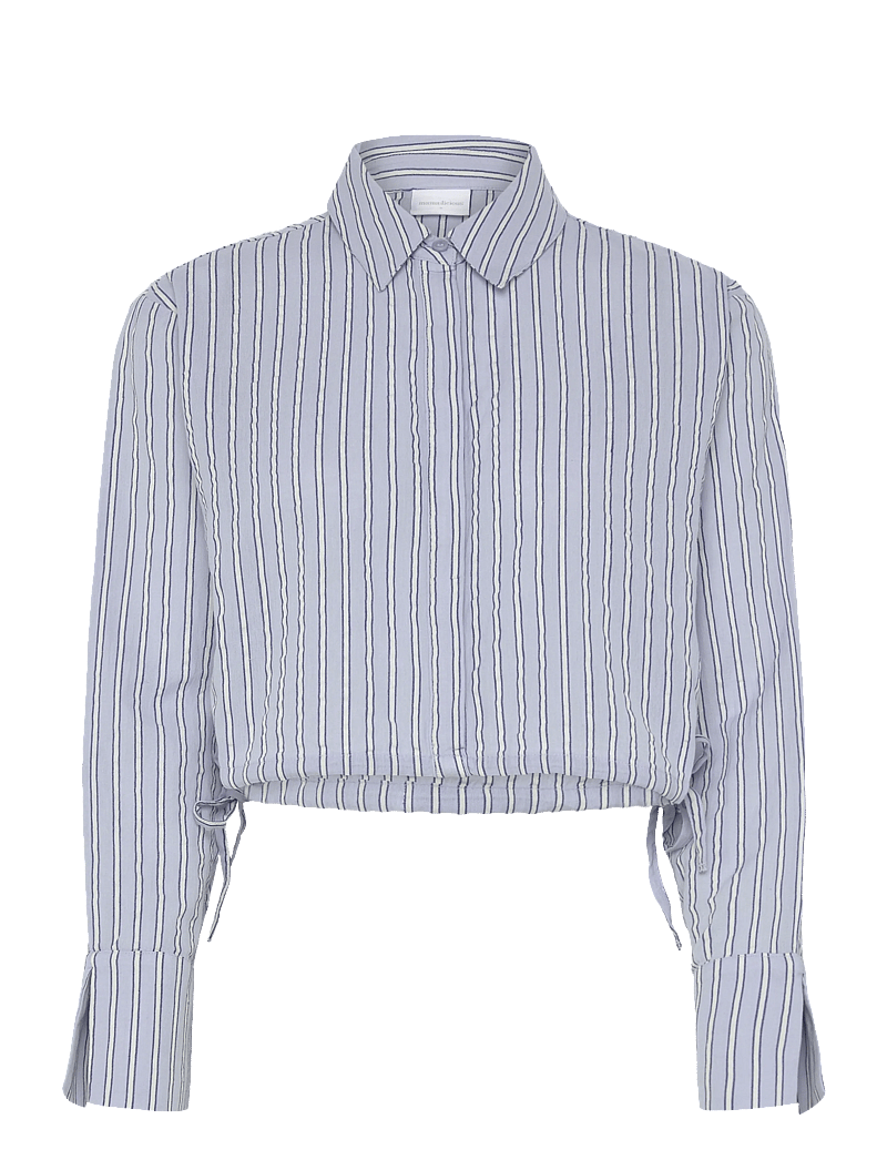 Mamalicious - MLASTA LIA L/S WO SHORT SHIRT 2F - oberteile - brunnera blue - 0