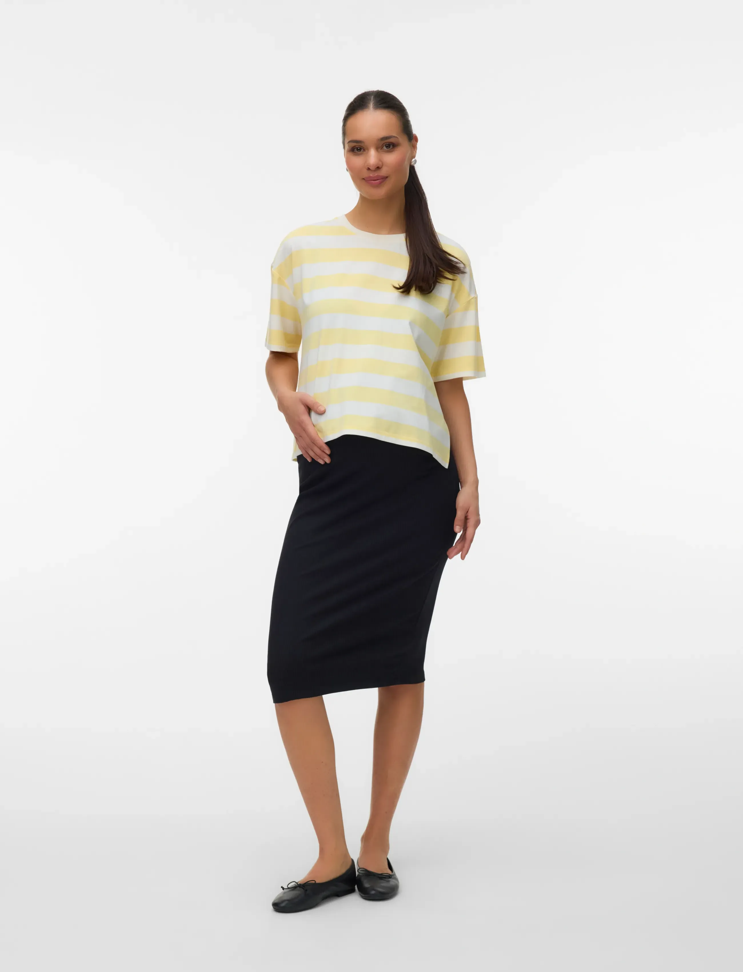 Mamalicious - MLMAY YD VITA 24 JRS SHORT TOP 2F - tops - snow white - 3