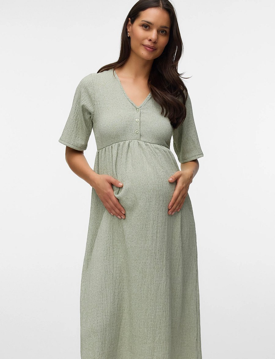 Mamalicious - MLJANA LIA 24 JRS MIDI DRESS 2F - sommerkleider - sea spray - 0