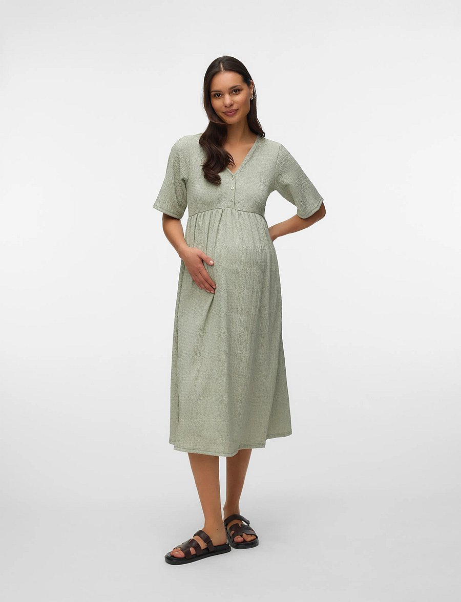 Mamalicious - MLJANA LIA 24 JRS MIDI DRESS 2F - sommerkleider - sea spray - 3