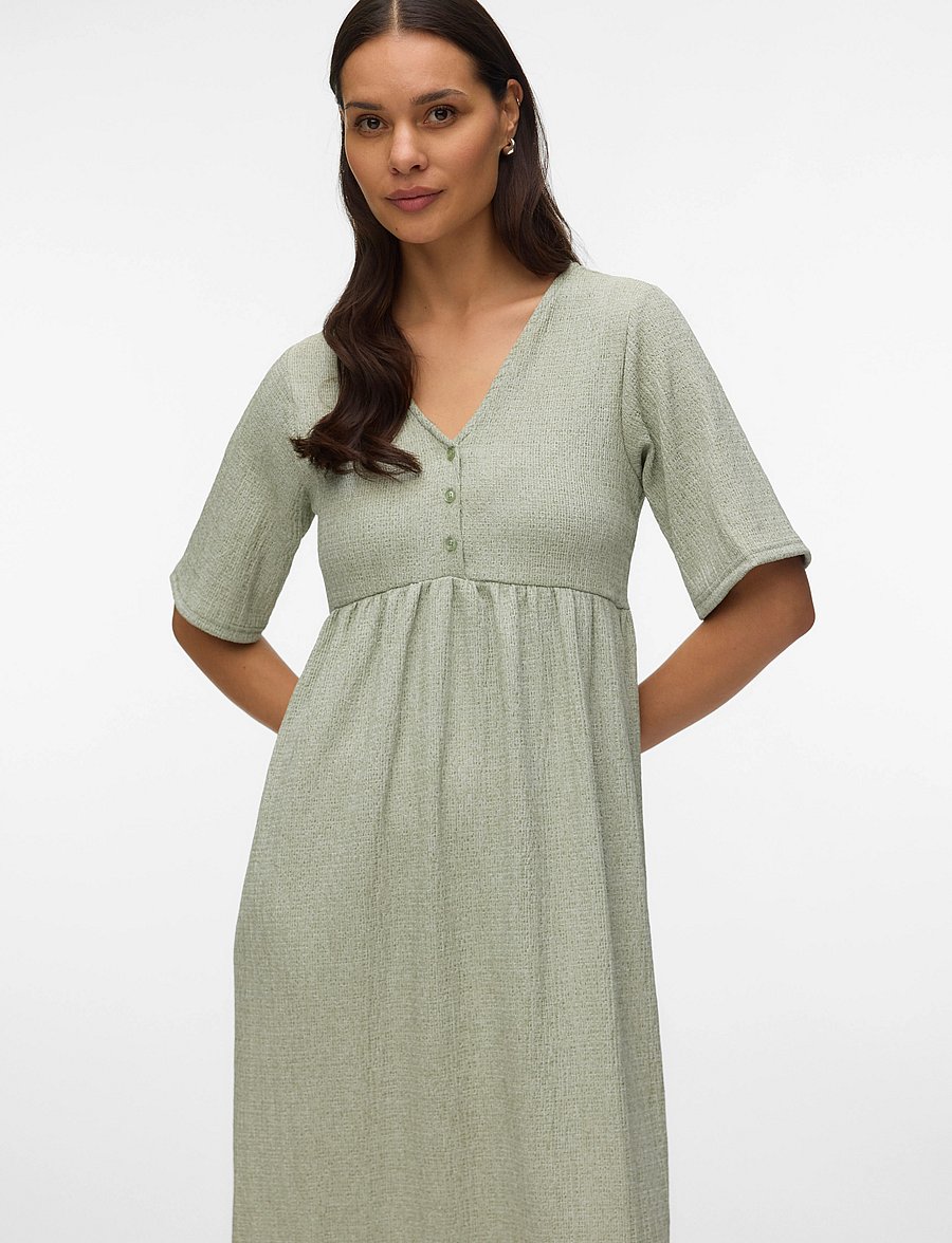 Mamalicious - MLJANA LIA 24 JRS MIDI DRESS 2F - sommerkleider - sea spray - 4