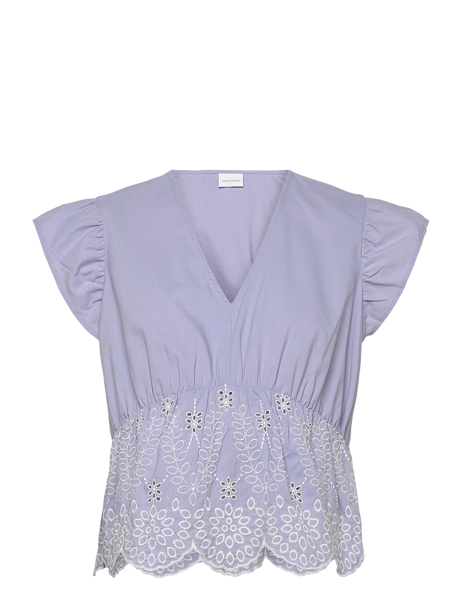 Mamalicious - MLSIENNA SHORT CAP WO TOP - kortærmede bluser - brunnera blue - 1