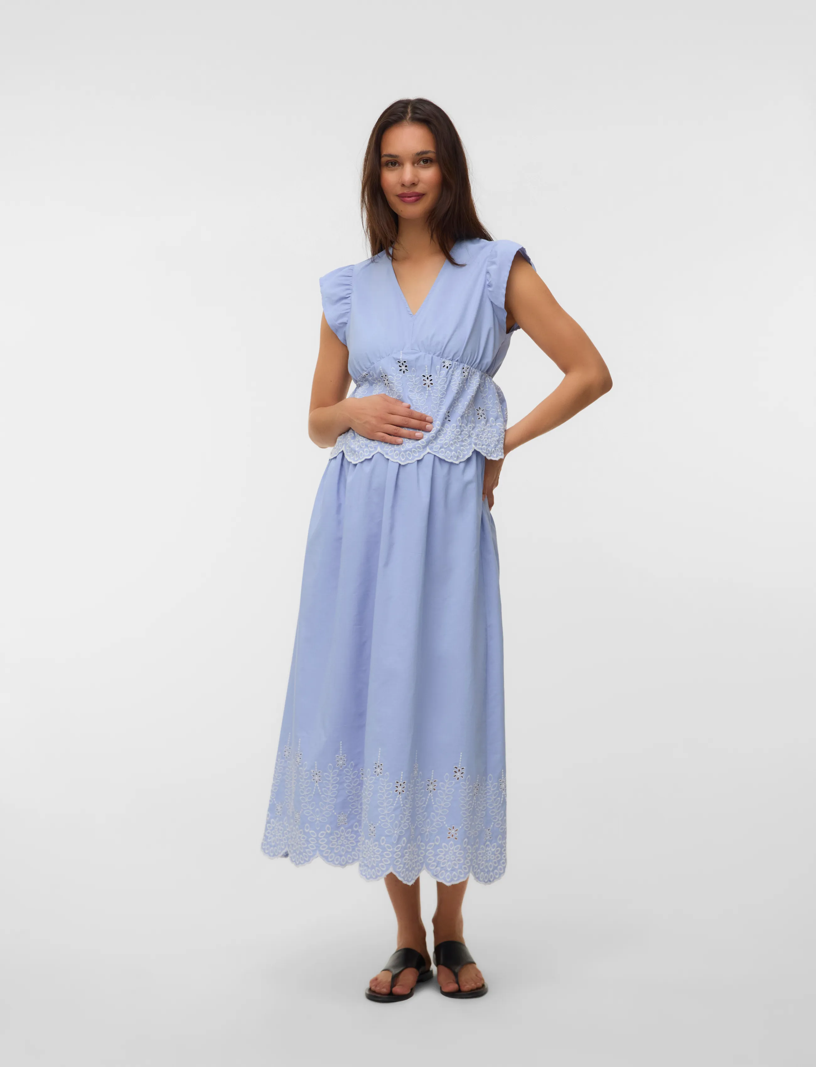 Mamalicious - MLSIENNA WO MAXI SKIRT - maxi skirts - brunnera blue - 3