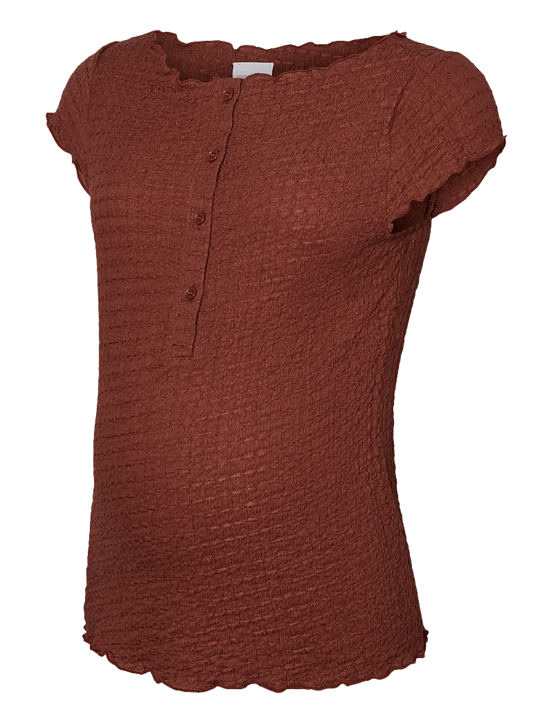 Mamalicious - MLADINE LIA CAP JRS TOP 2F - oberteile - mahogany - 1