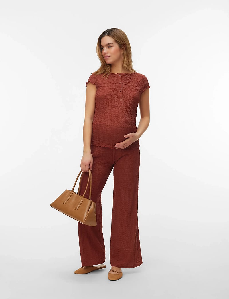Mamalicious - MLADINE LIA CAP JRS TOP 2F - oberteile - mahogany - 3