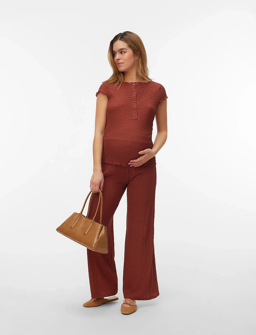 Mamalicious - MLADINE LIA CAP JRS TOP 2F - oberteile - mahogany - 3