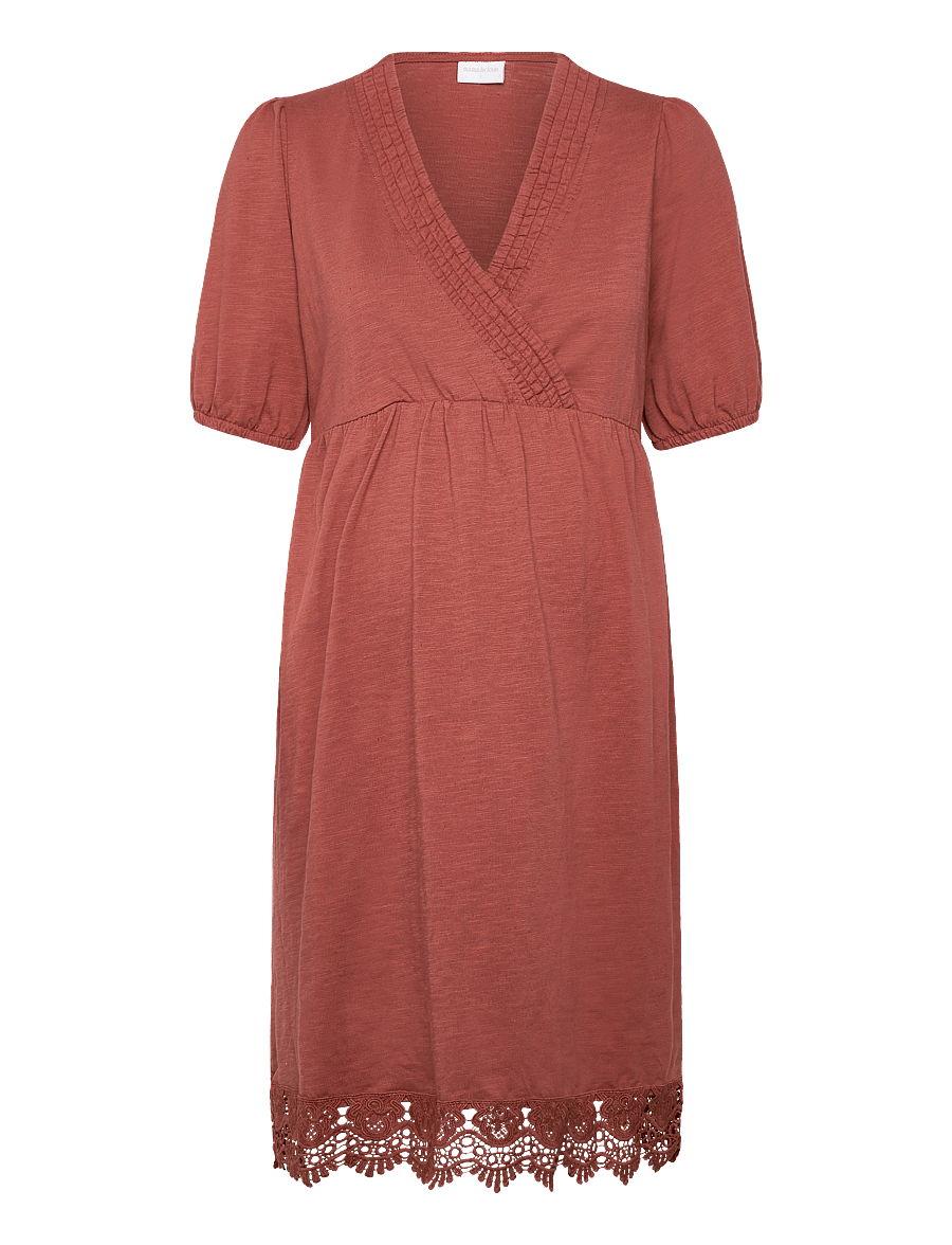 Mamalicious - MLALISA TESS ABK 24 JRS DRESS 2F - sommerkjoler - mahogany - 0