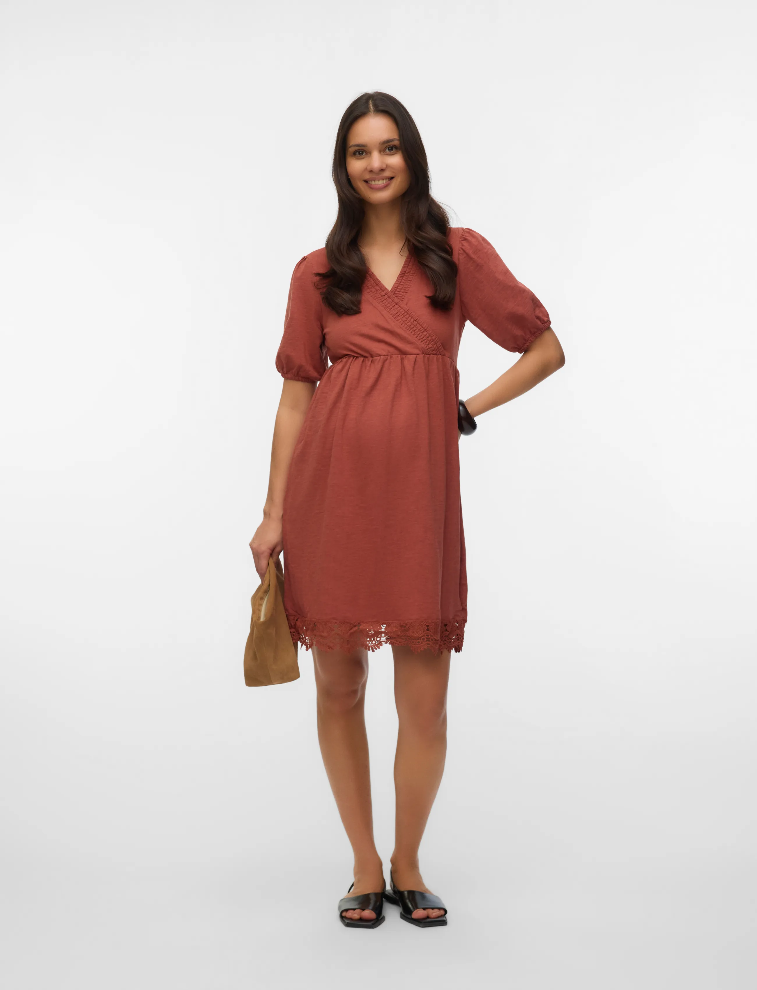 Mamalicious - MLALISA TESS ABK 24 JRS DRESS 2F - suvekleidid - mahogany - 5