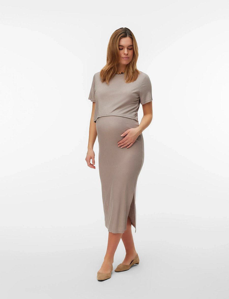 Mamalicious - MLTRINITY JRS AL SKIRT HW - underdele - moon rock - 3