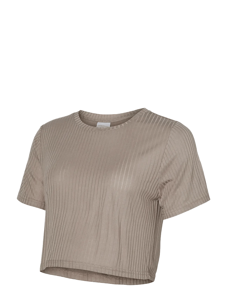 Mamalicious - MLTRINITY SS JRS CROP TOP - oberteile - moon rock - 1