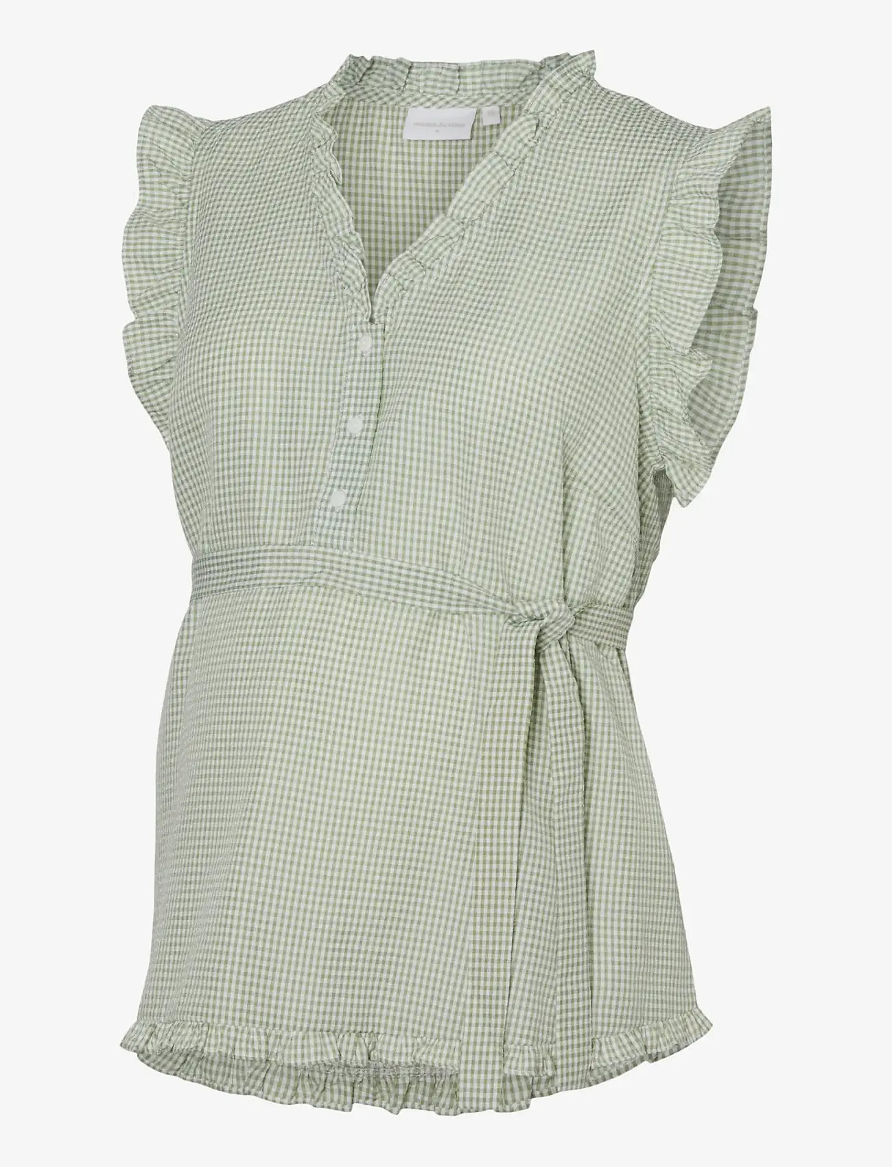 Mamalicious - MLEMS LIA S/L WO 2F - Ärmellose blusen - jade green - 0