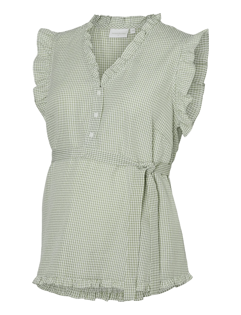 Mamalicious - MLEMS LIA S/L WO 2F - Ärmellose blusen - jade green - 0