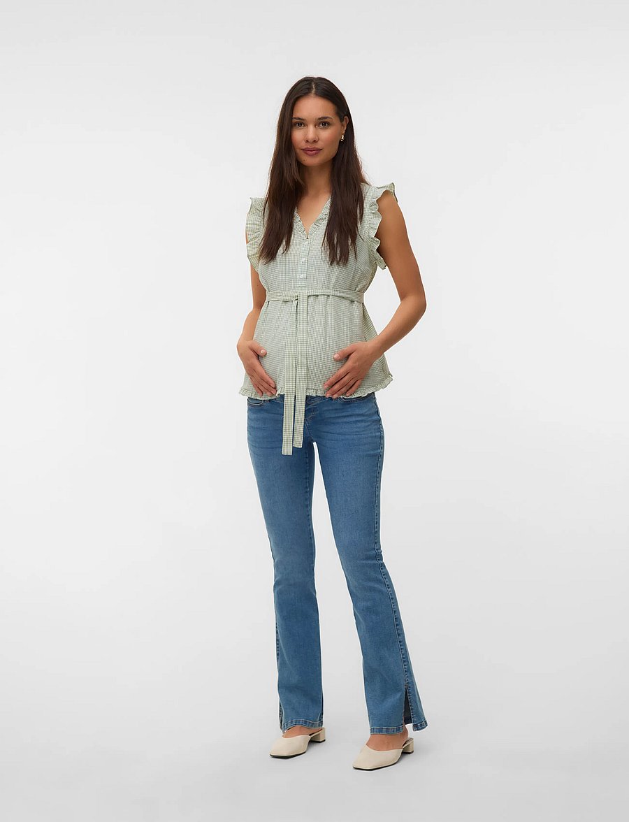 Mamalicious - MLEMS LIA S/L WO 2F - Ärmellose blusen - jade green - 3