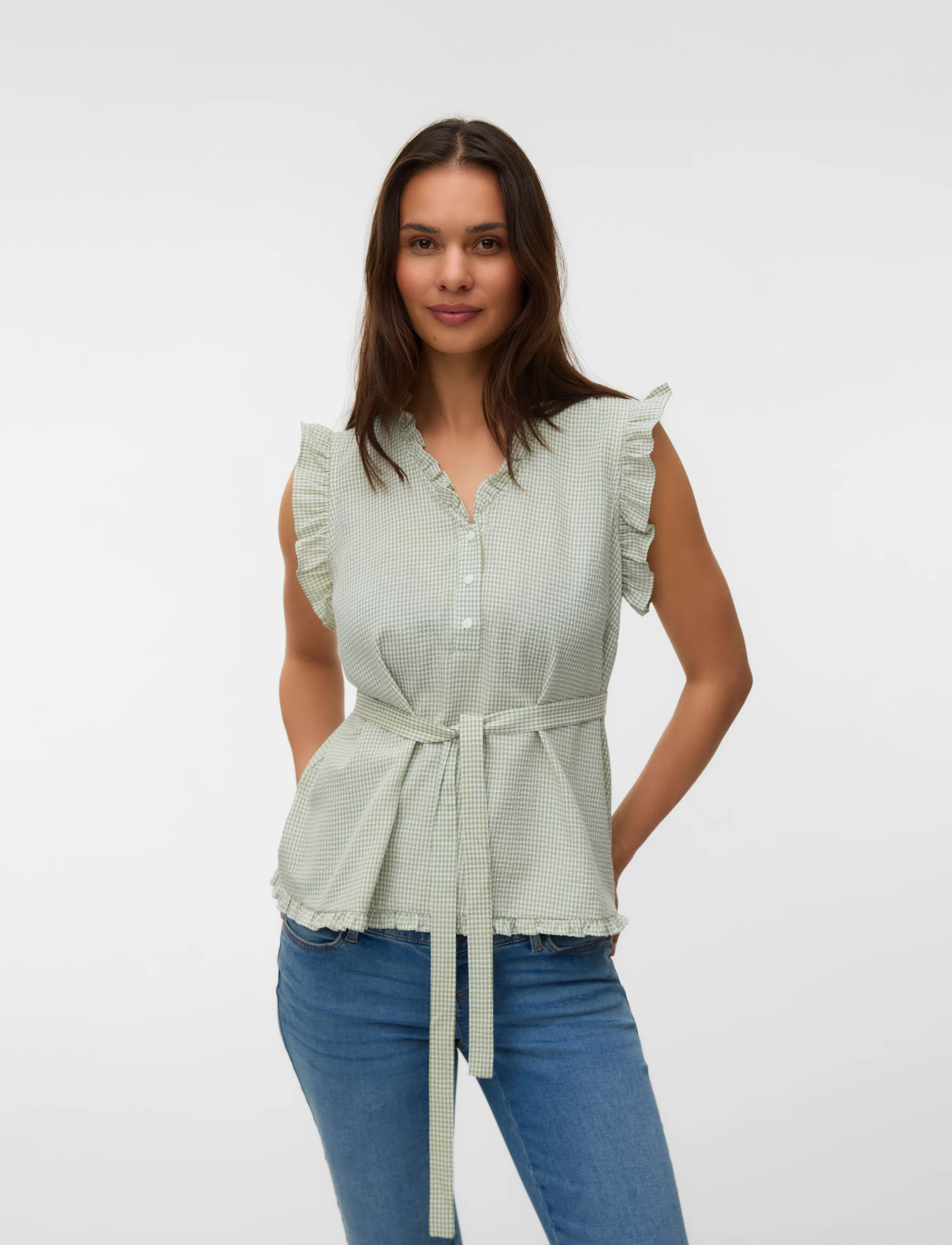 Mamalicious - MLEMS LIA S/L WO 2F - varrukateta pluusid - jade green - 4