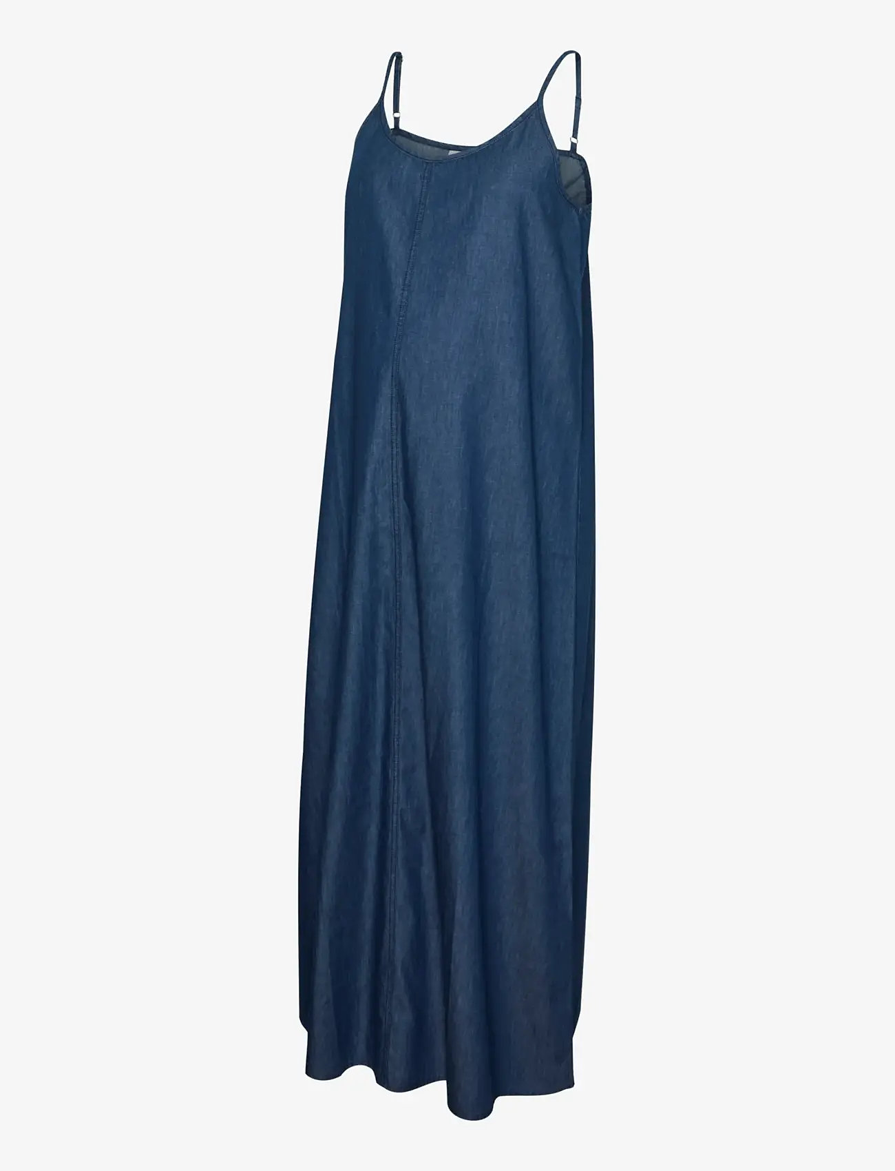 Mamalicious - MLVANDA S/L MIDAXI WO DRESS - teksakleidid - medium blue denim - 1
