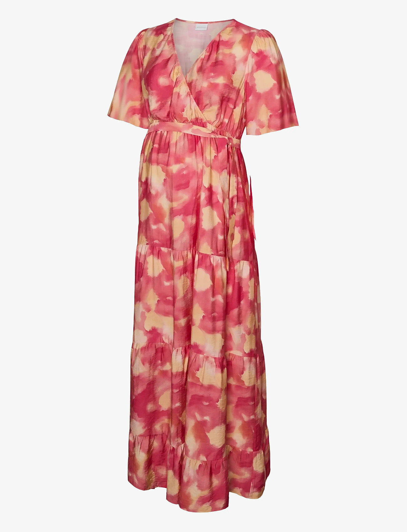 Mamalicious - MLSANDRA TESS L/S WO LONG DRESS 2F - wickelkleider - snow white - 0