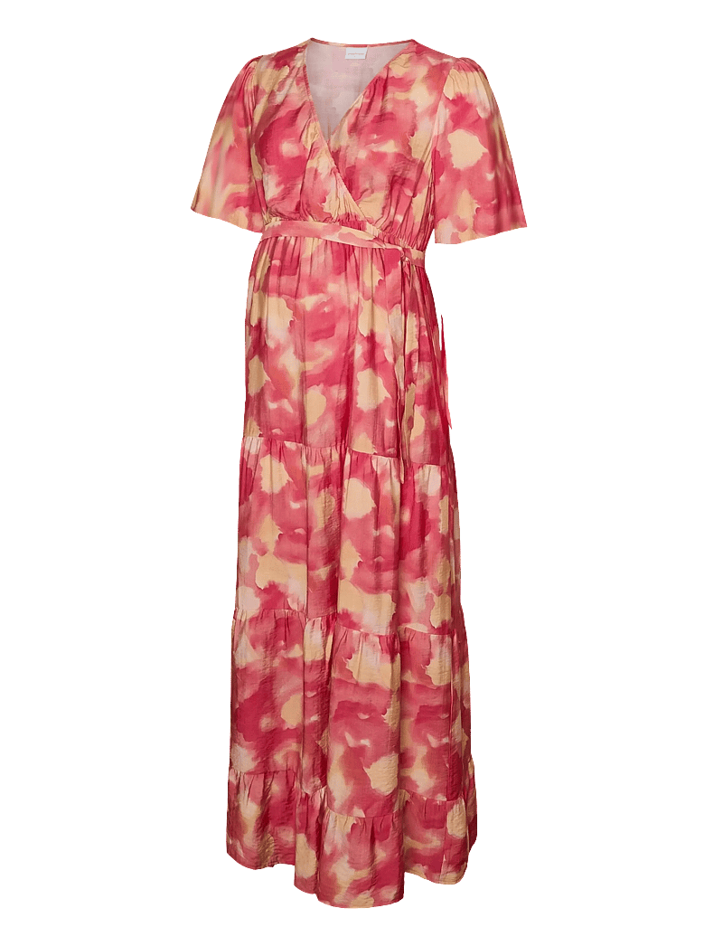 Mamalicious - MLSANDRA TESS L/S WO LONG DRESS 2F - wickelkleider - snow white - 0