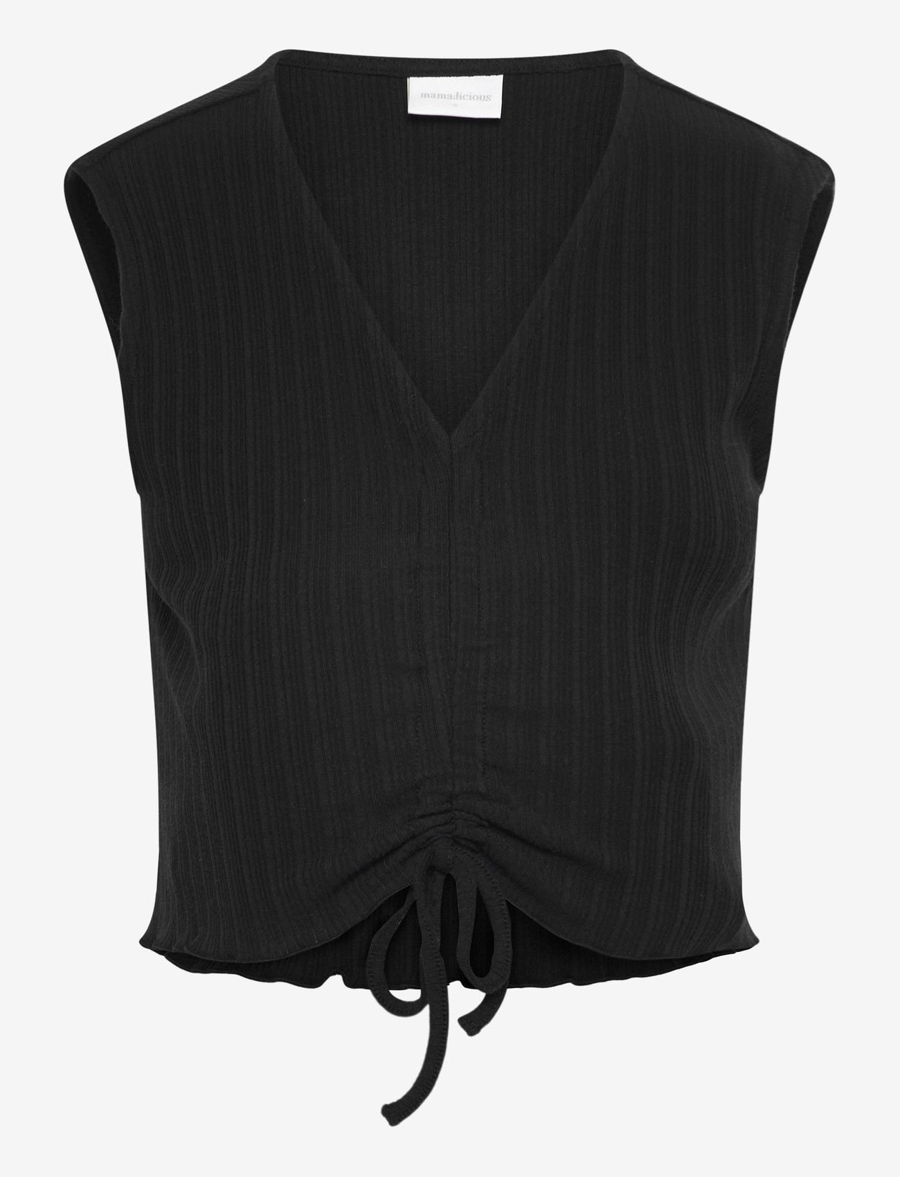 Mamalicious - MLHATHA SL CROP JRS TOP - alussärgid - black - 0