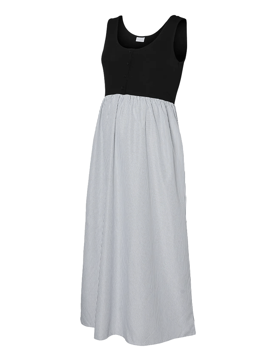 Mamalicious - MLJOELLE LIA SL MIDI MIX DRESS 2F - midi-jurken - black - 1