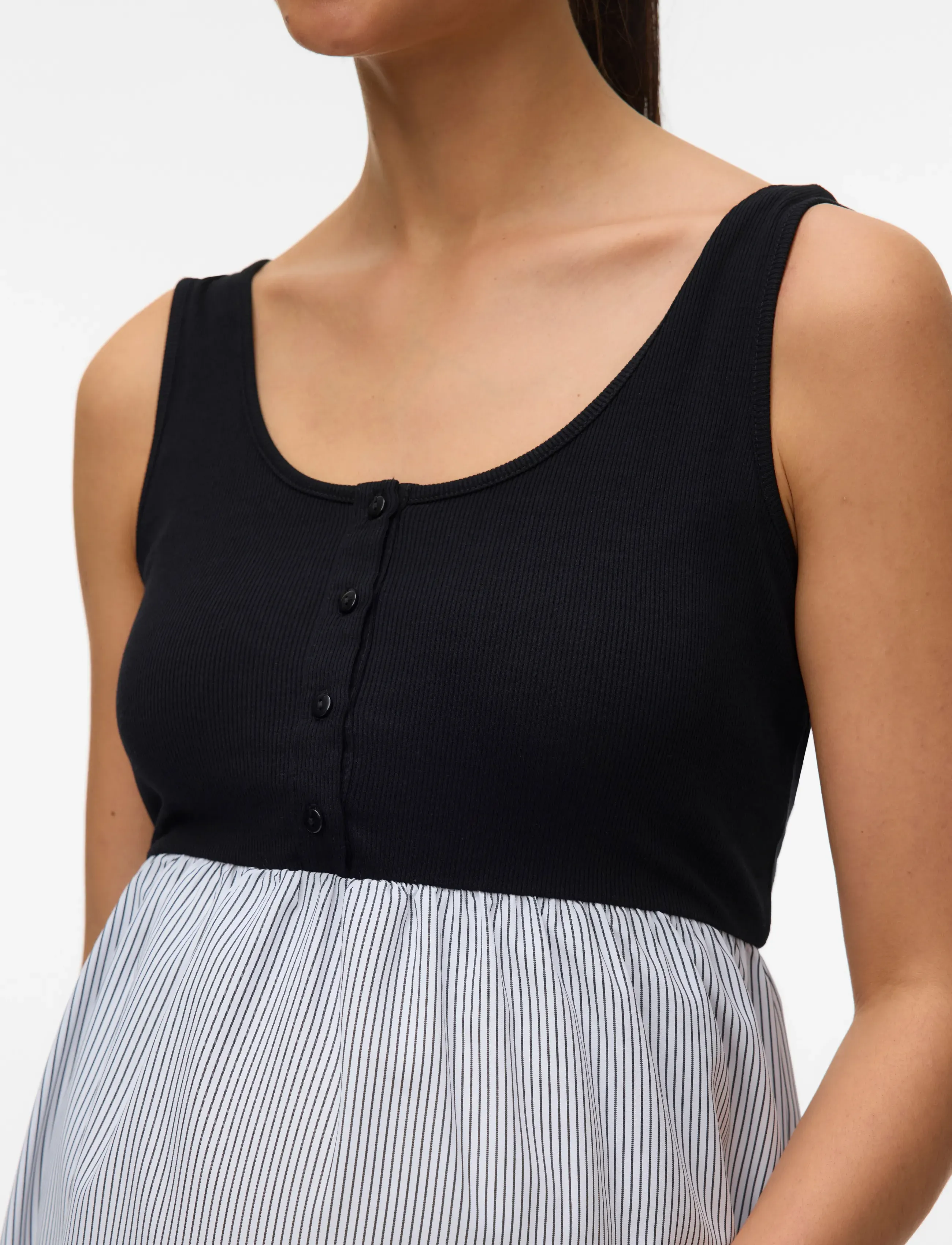 Mamalicious - MLJOELLE LIA SL MIDI MIX DRESS 2F - midi-jurken - black - 4