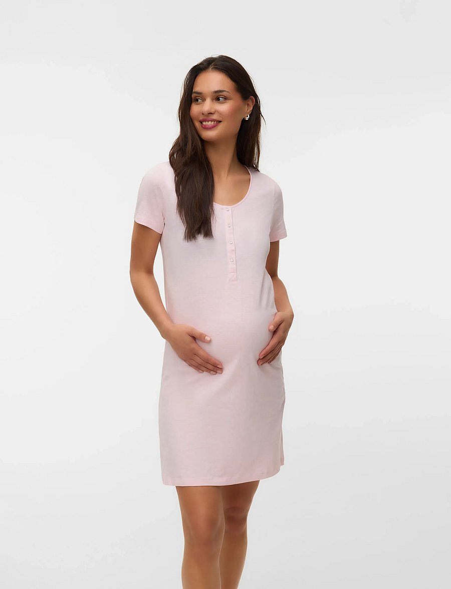 Mamalicious - MLMIRA JRS NIGHTGOWN 2F 2-P NOOS - unterwäsche - chalk pink - 0