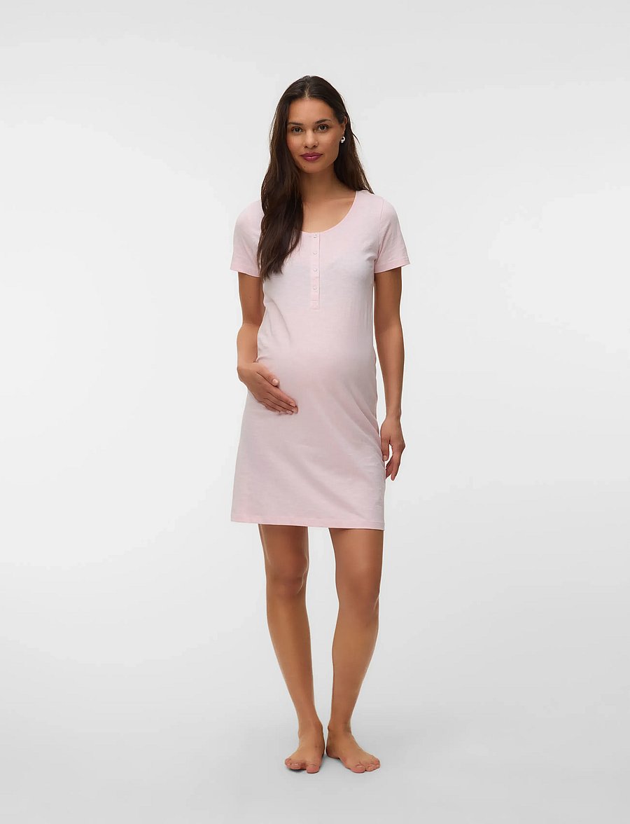 Mamalicious - MLMIRA JRS NIGHTGOWN 2F 2-P NOOS - unterwäsche - chalk pink - 4